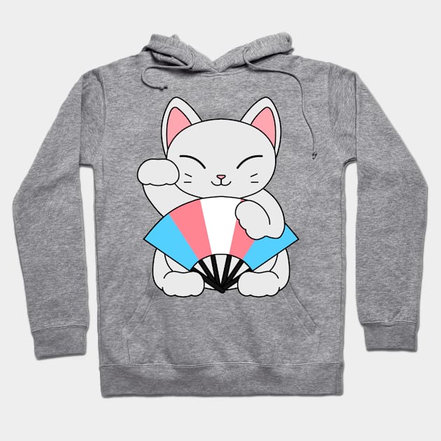 Transgender Lucky Cat Hoodie by Lulu Bear